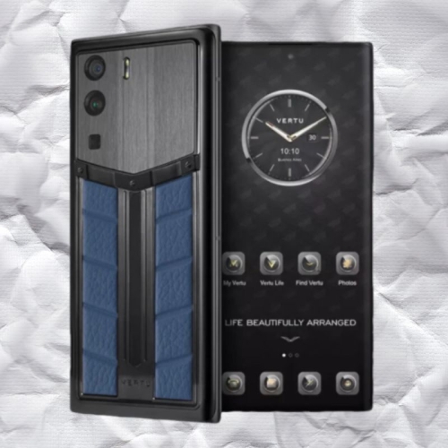 META VERTU RACE TRACK DESIGN BLUE CALF